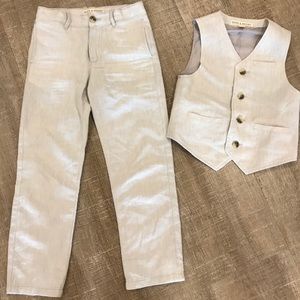 Boys Hope and Henry Linen Vest and pants set